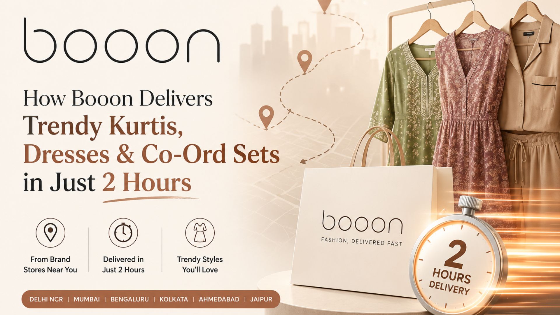 How Booon Delivers Trendy Kurtis, Dresses & Co-Ord Sets in Just 2 Hours